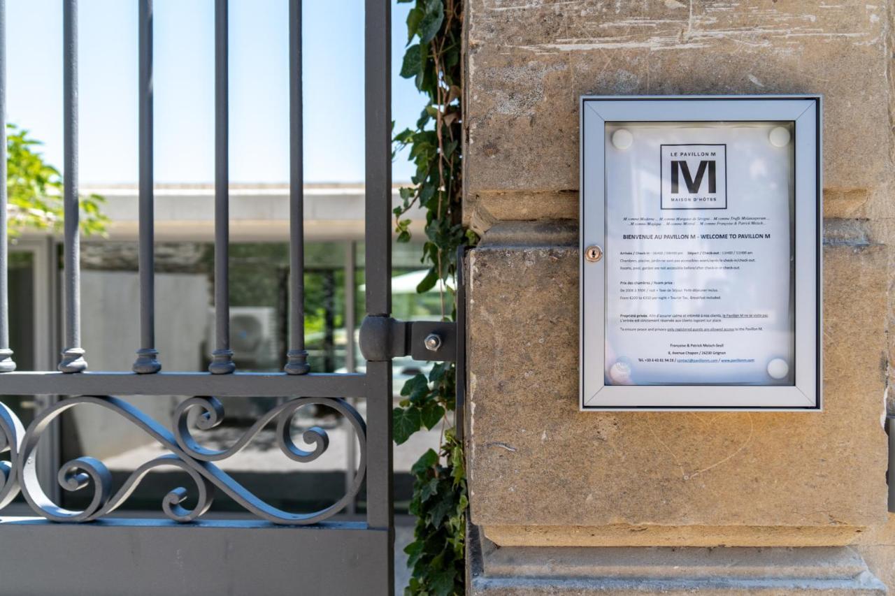 Le Pavillon M, Chambres D'Hotes De Luxe Avec Piscine & Spa Grignan Exterior foto